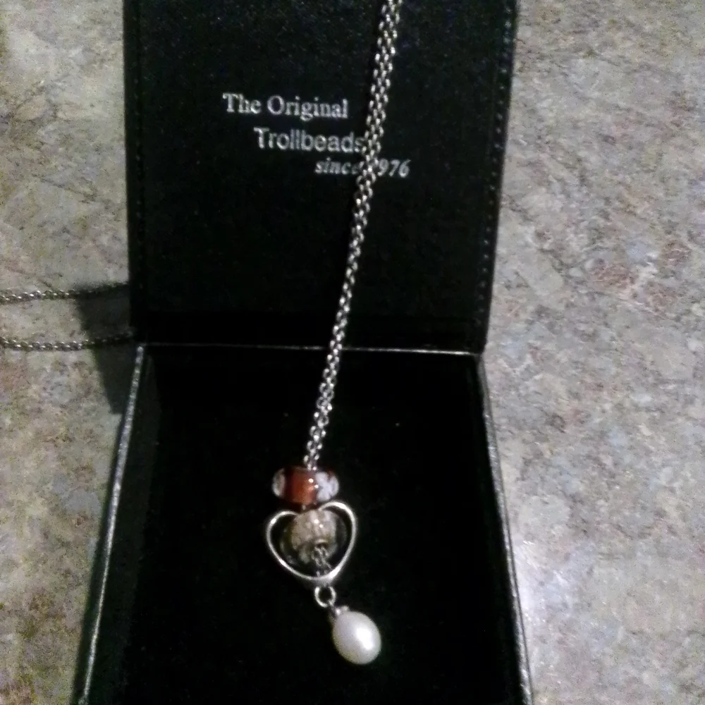 Trollbeads Silver and White Pendant Necklace - Picture 2 of 9